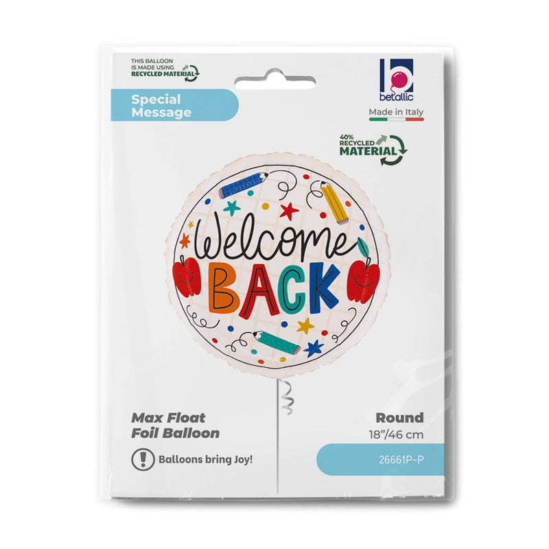 18"/Ø46cm Folienballon Welcome Back