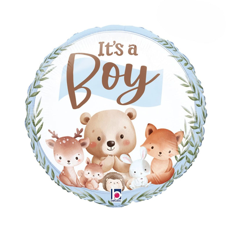 18"/Ø46cm Folienballon Woodland It´s a boy
