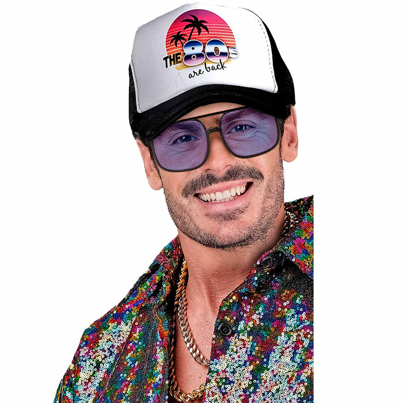 90er Jahre Brille "Hip Hop" | Hellblau