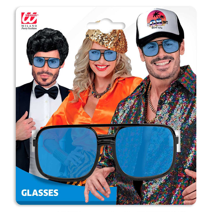 90er Jahre Brille "Hip Hop" | Hellblau