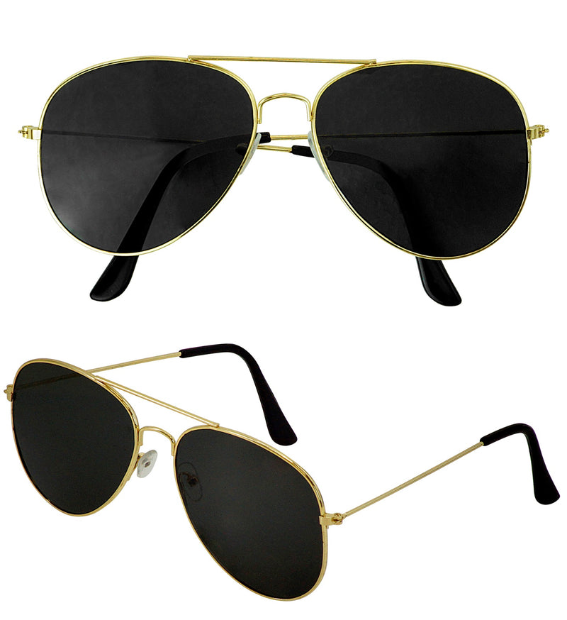 Pilotenbrille mit getönten Gläsern | Gold