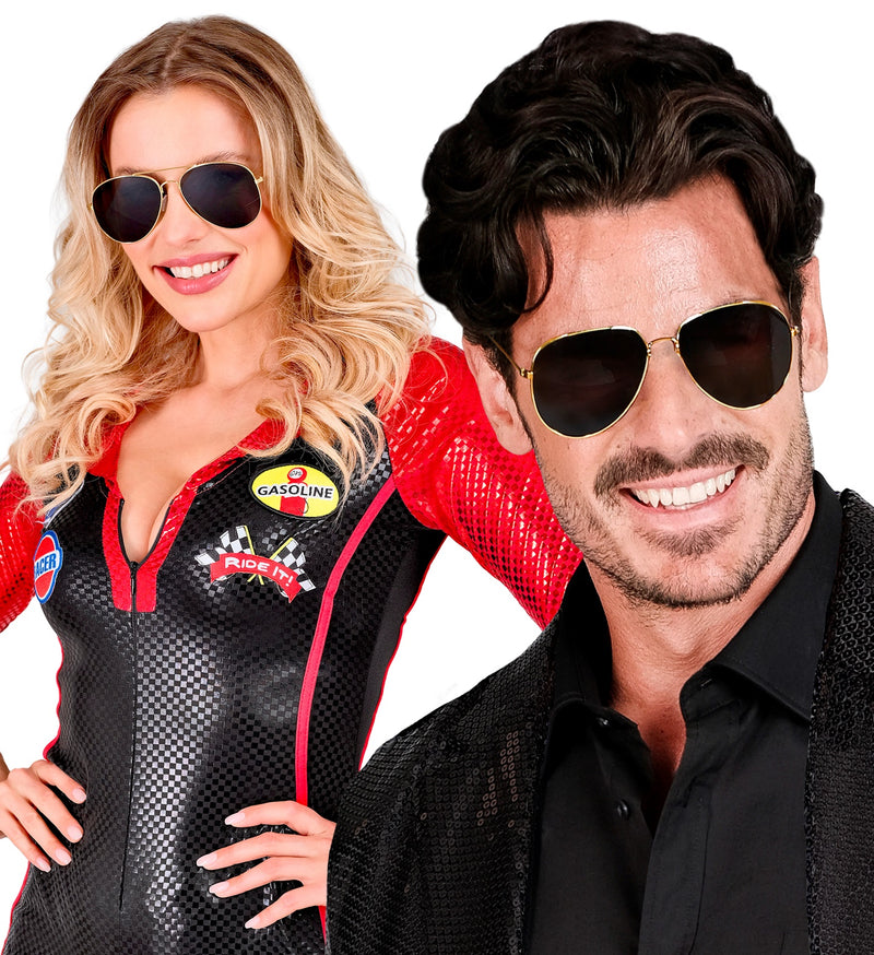 Pilotenbrille mit getönten Gläsern | Gold