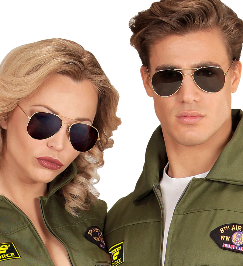 Pilotenbrille mit getönten Gläsern | Gold