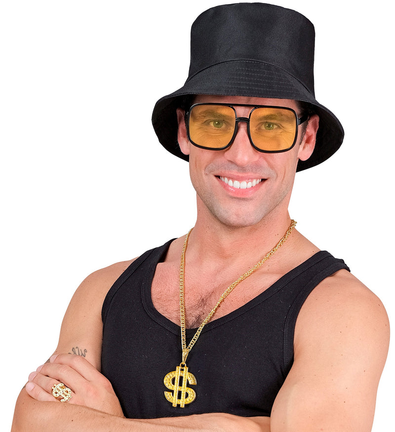 90er Jahre HIP HOP Kostümset | Schwarz Gold