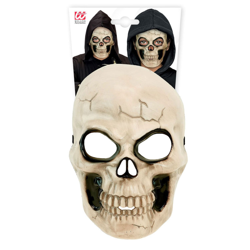 Halloween Maske "Totenkopf" für Kinder | Knochenfarbe Schwarz