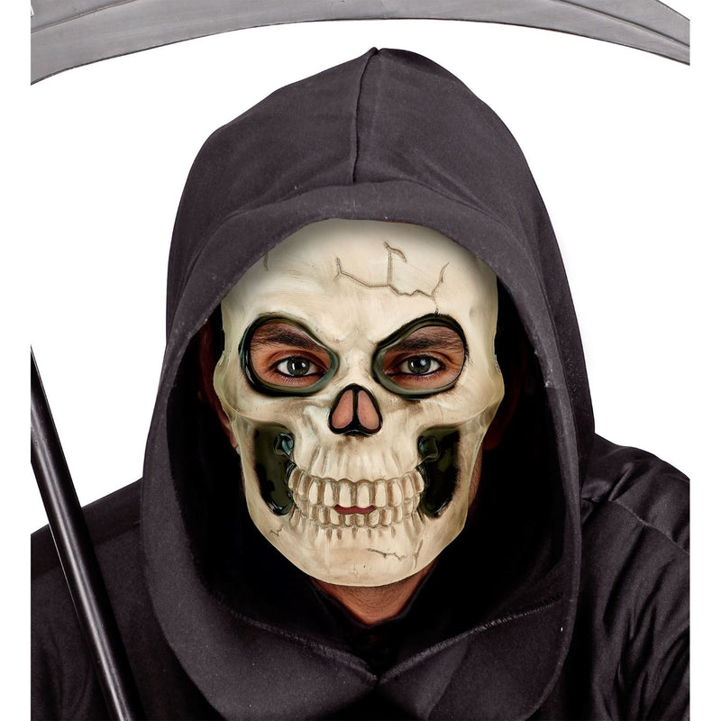 Halloween Maske "Totenkopf" | Knochenfarbe Schwarz