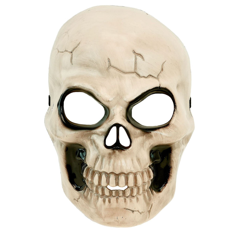 Halloween Maske "Totenkopf" | Knochenfarbe Schwarz