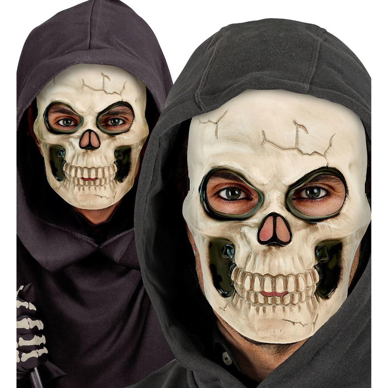 Halloween Maske "Totenkopf" | Knochenfarbe Schwarz