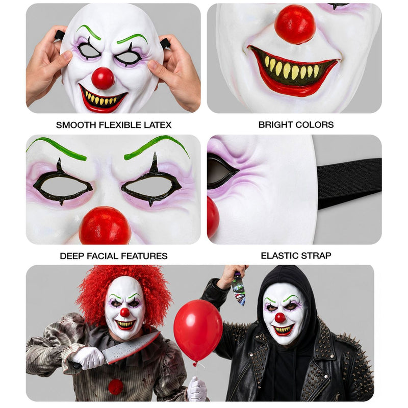 Halloween Maske "Killer Clown" | Weiß