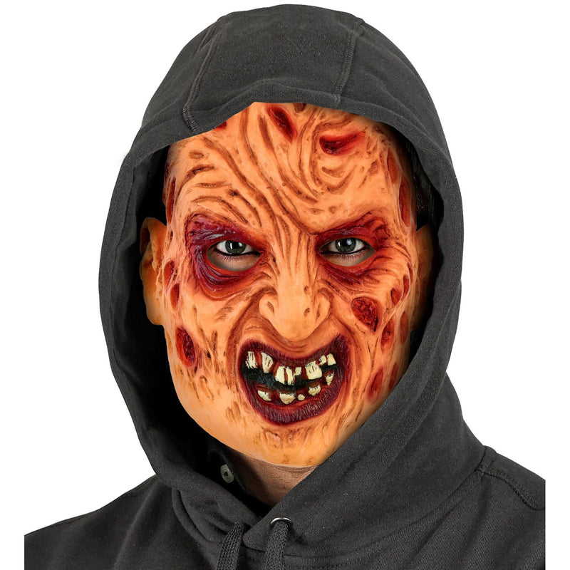 Halloween Maske "Horror verbranntes Gesicht" | Braun Rot