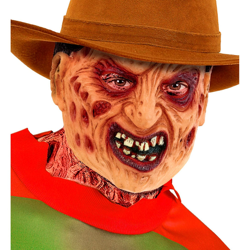 Halloween Maske "Horror verbranntes Gesicht" | Braun Rot