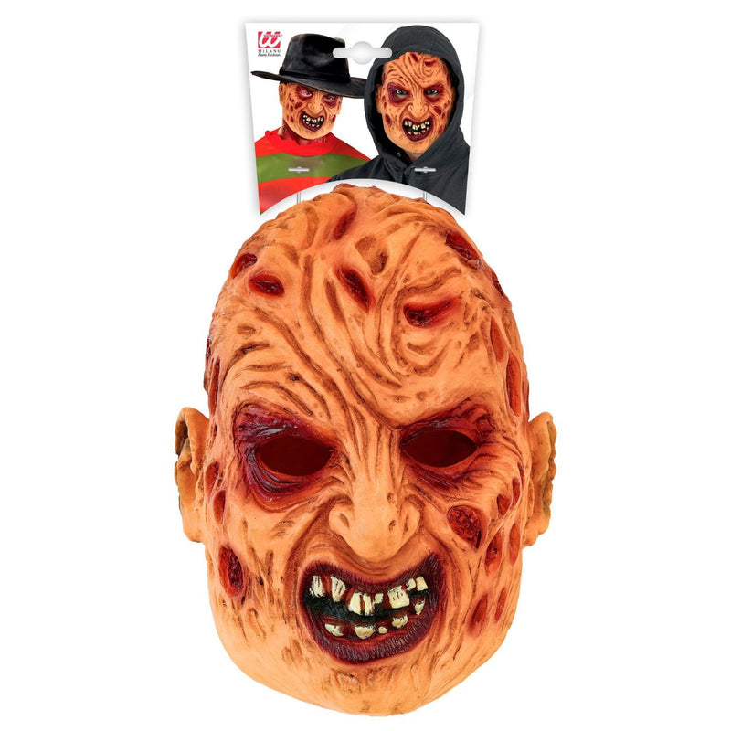 Halloween Maske "Horror verbranntes Gesicht" | Braun Rot