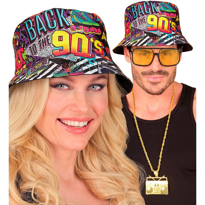 Anglerhut "90er Jahre" | Mehrfarbig - 90s Bad Taste Mottoparty