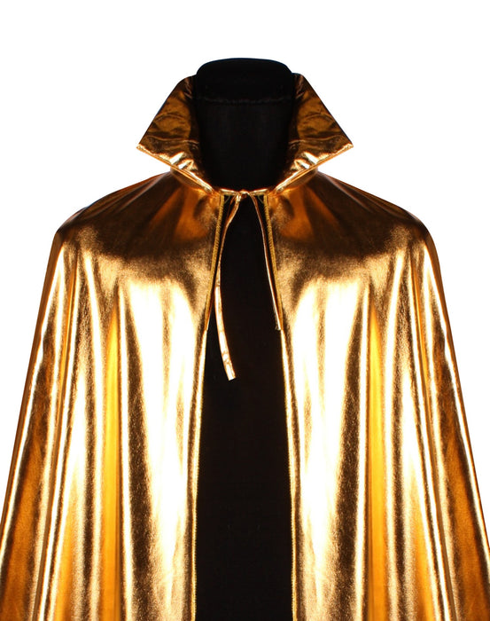 Goldener Metallic Umhang zum Kostüm | 130 cm