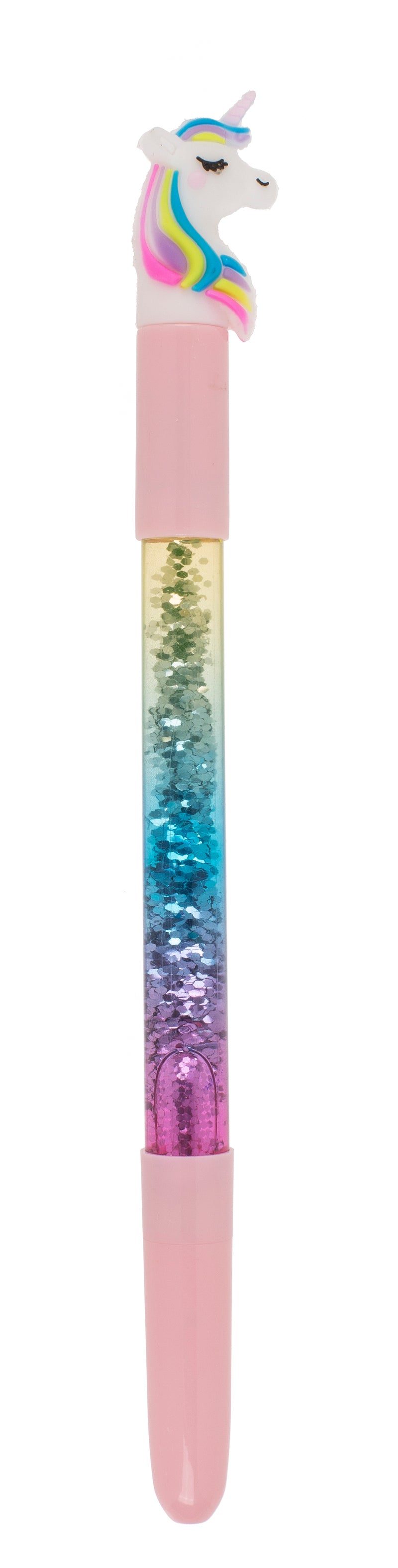 Kugelschreiber Einhorn mit Glitter und farbwechselnder LED