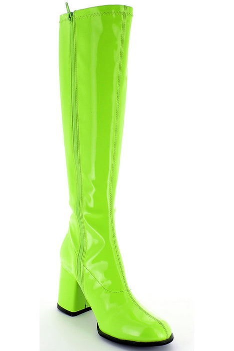 Gogo Damen Lackstiefel normale Schaftweite - Grün