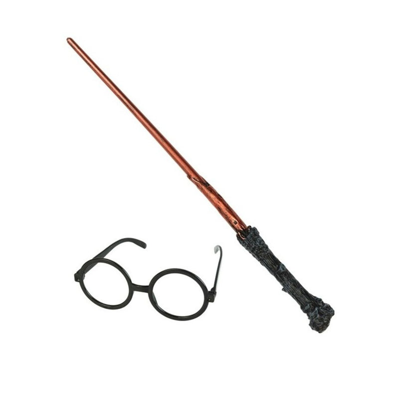 Kostümset "Zauberlehrling" 2-tlg. | Zauberstab und Brille