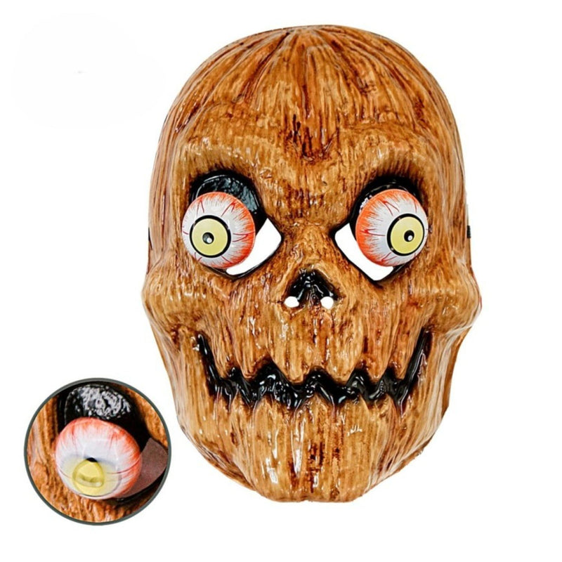 Maske Horror "Kürbis mit Wackelaugen"