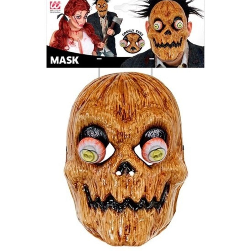 Maske Horror "Kürbis mit Wackelaugen"