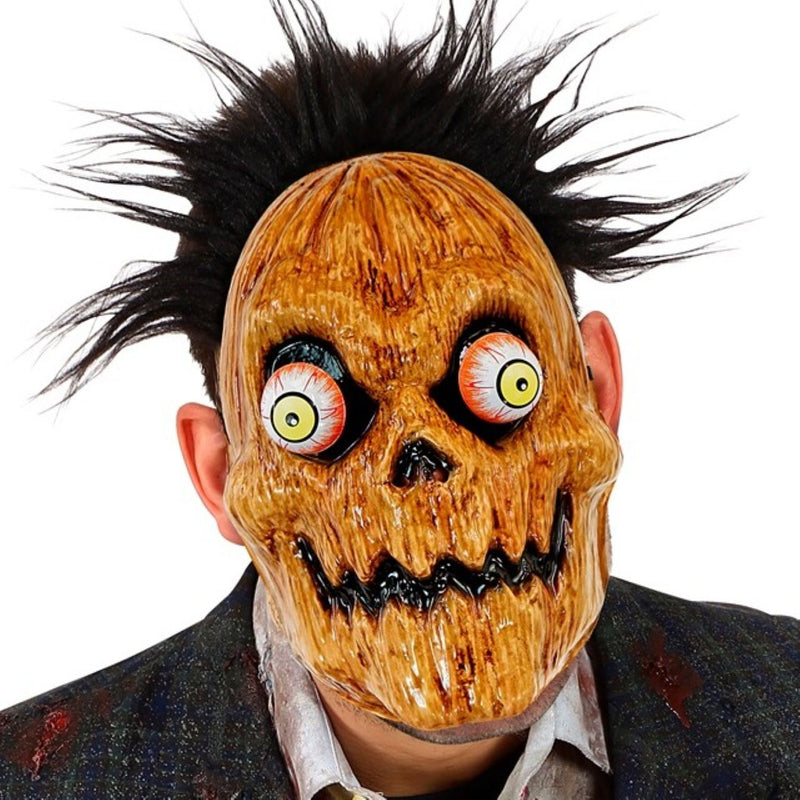 Maske Horror "Kürbis mit Wackelaugen"