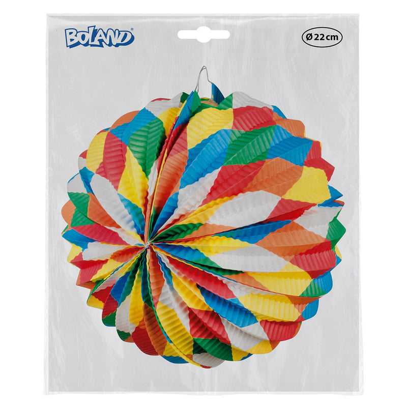 Deko Papierlaterne "Karneval" Ø 22 cm | Mehrfarbig