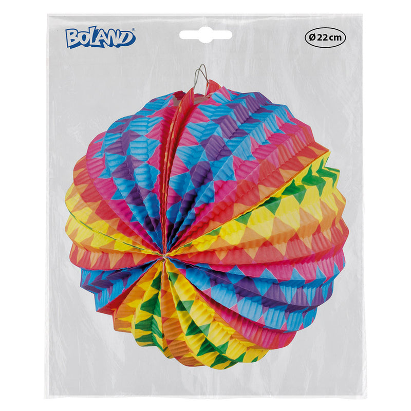 Deko Papierlaterne "Karneval" Ø 22 cm | Mehrfarbig