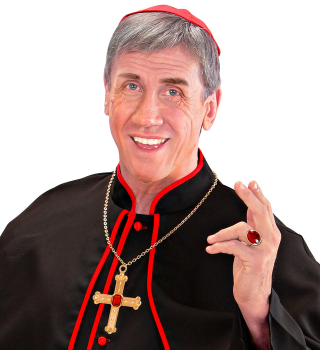 Kardinal Set | Halskette mit Kreuz und 2 Ringe