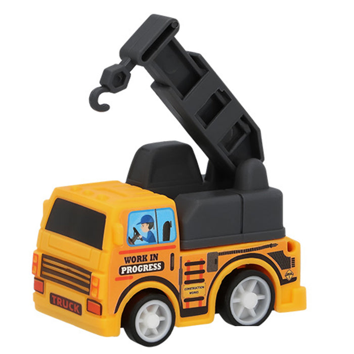 4 Rückzugs-Bauwagen | 5,5 x 3 cm - Kindergeburtstag Mitgebsel Geschenk