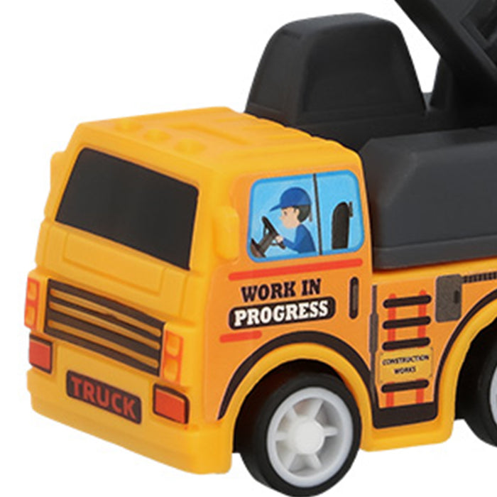 4 Rückzugs-Bauwagen | 5,5 x 3 cm - Kindergeburtstag Mitgebsel Geschenk