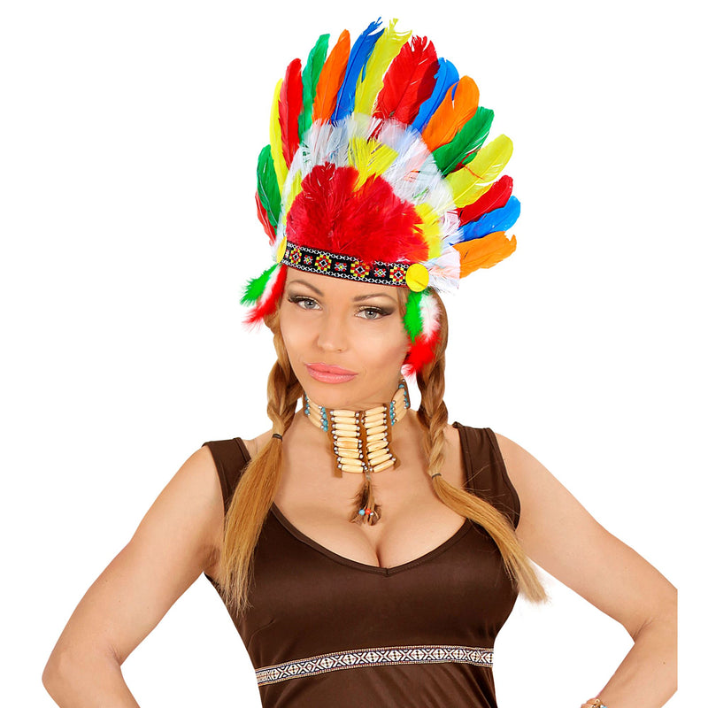 Indianer Feder Kopfschmuck Bunt