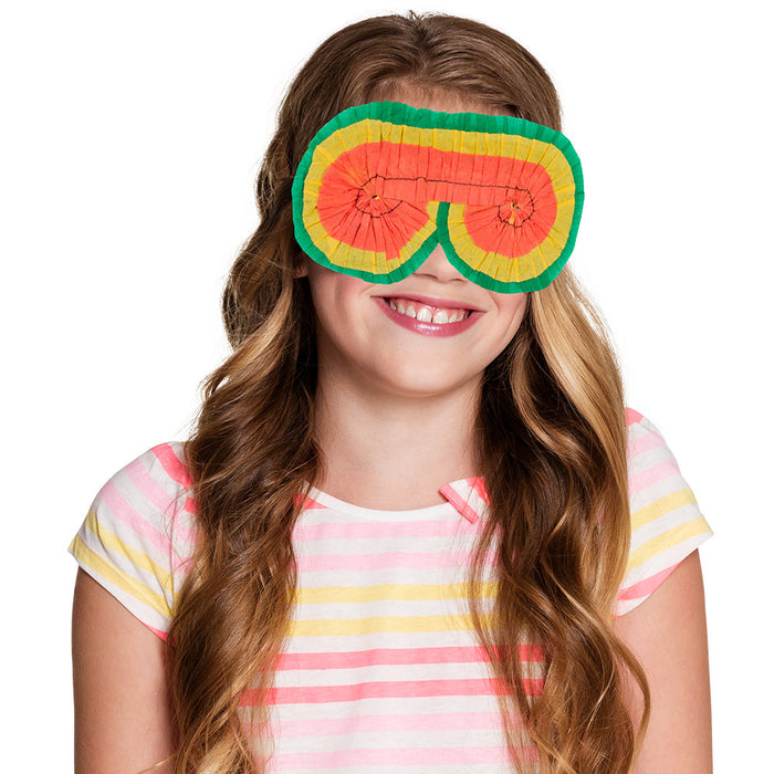 Pinata Zubehör Set | Maske + Schlagstock 43cm