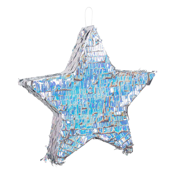 Pinata "Glitzer Stern" Silber | 44 x 44 x 8 cm