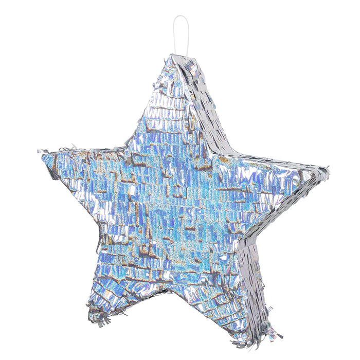 Pinata "Glitzer Stern" Silber | 44 x 44 x 8 cm