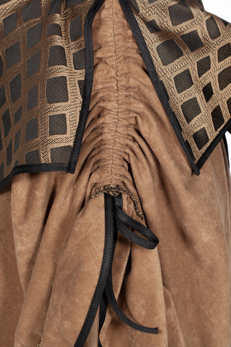 Piratin Kostüm "Taupe de Luxe" für Damen | Braun