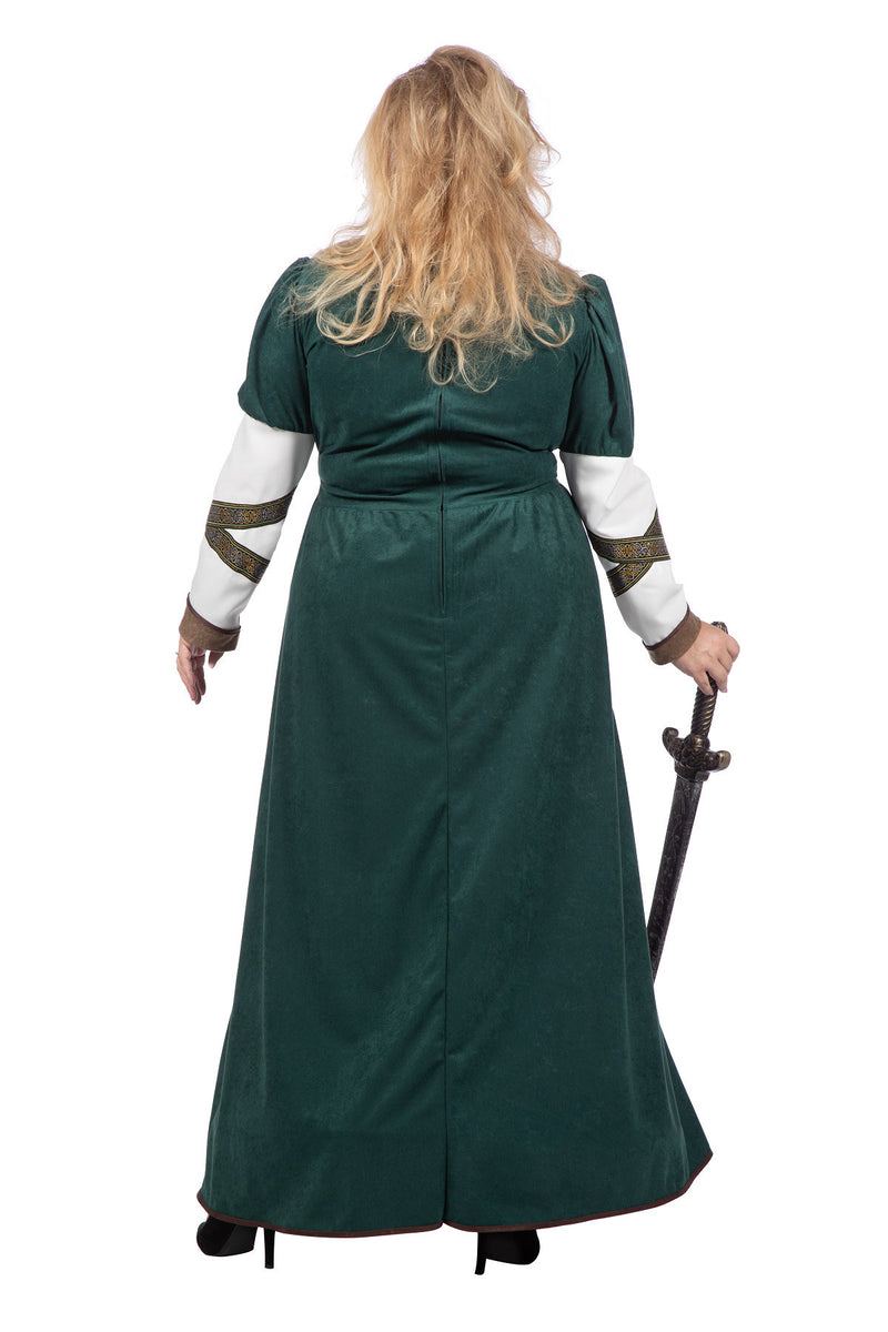 Wikingerin "Feyja" Kriegerkleid Kostüm für Damen | Petrol