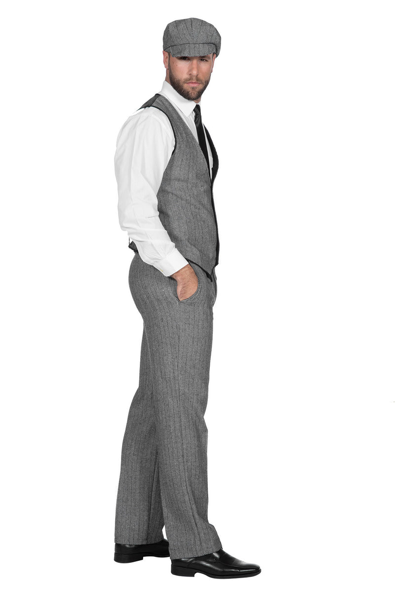 20er Jahre "Thomas" Kostüm für Herren 3-tlg. | Grau