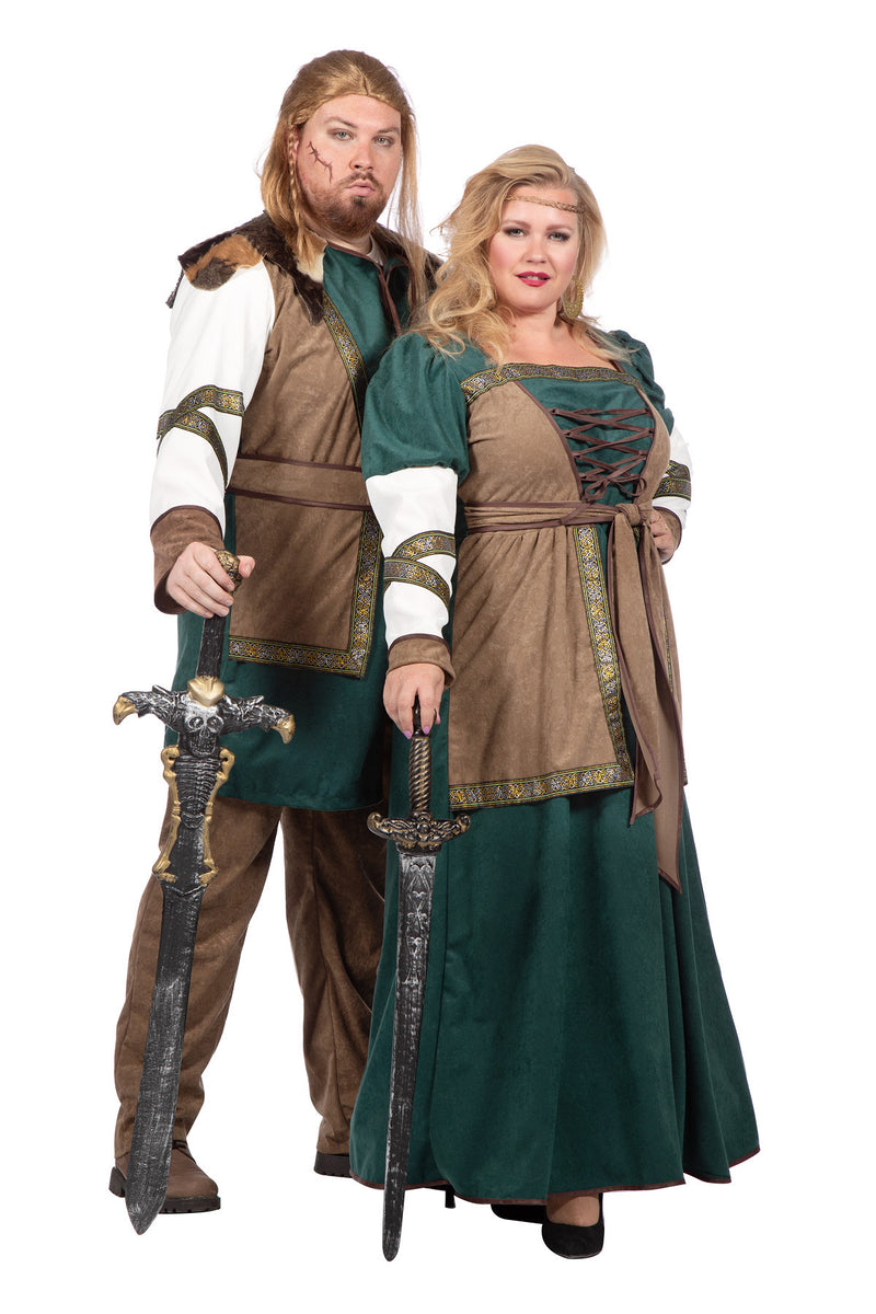 Wikingerkrieger Kostüm für Herren 3-tlg. | Petrol