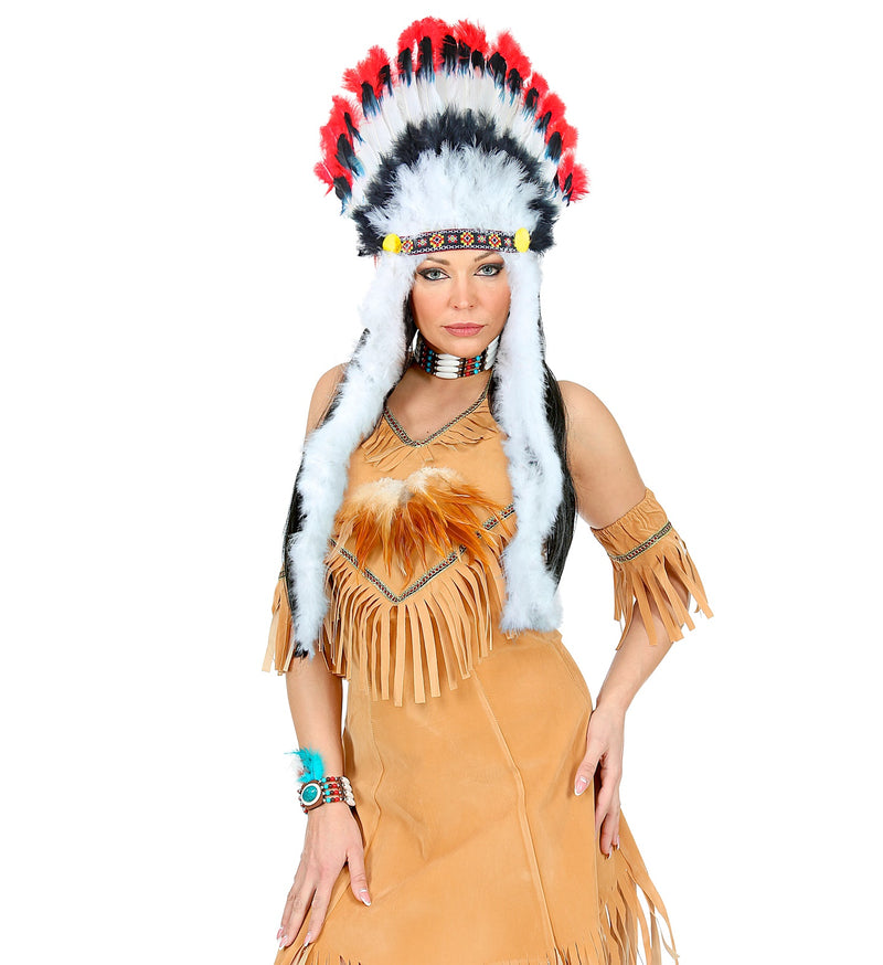 Indianer Häuptling Federkopfschmuck