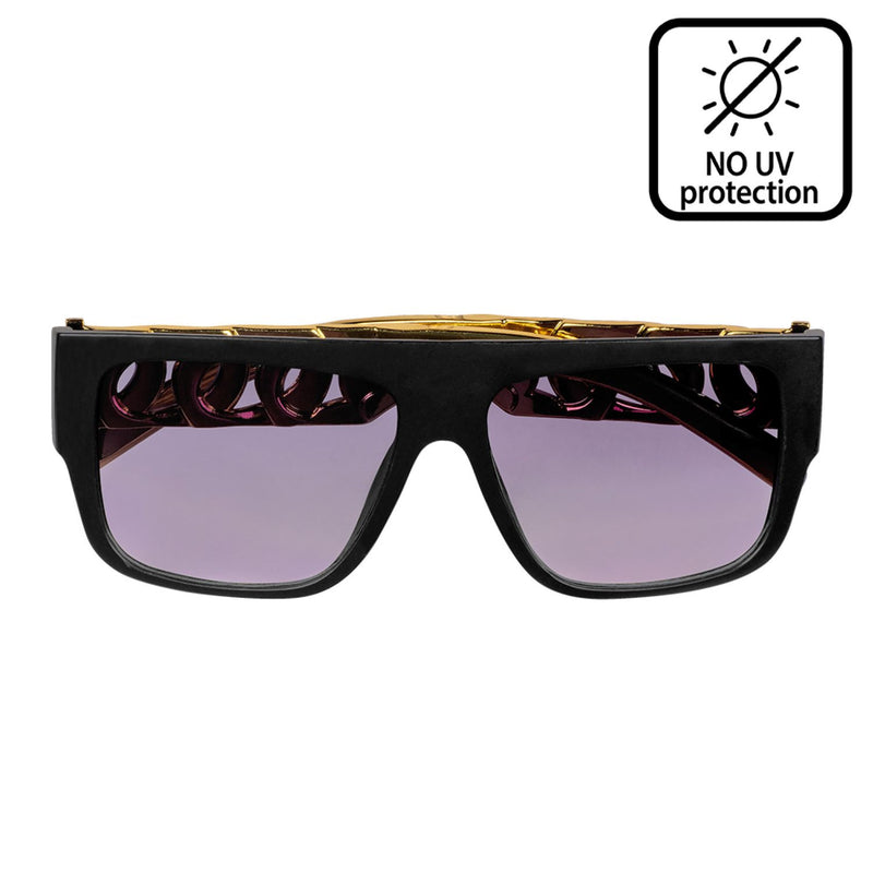 Kostüm-Set "90`s Hip Hop" 3-tlg. | Rot - Kette Brille Hut