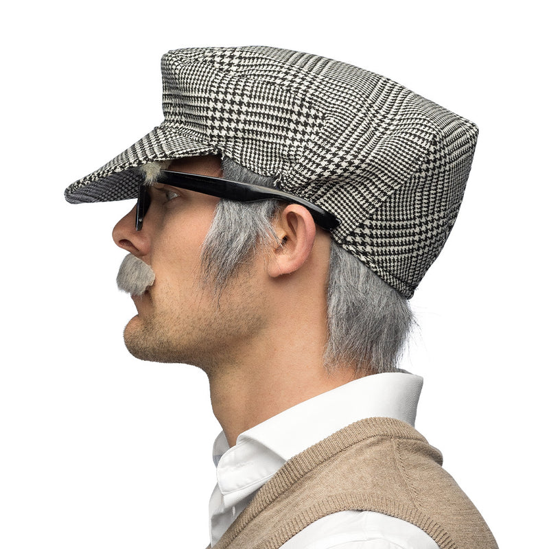 Kostüm-Set "Opa" 3-tlg. | Grau - Mütze Brille Schnurrbart