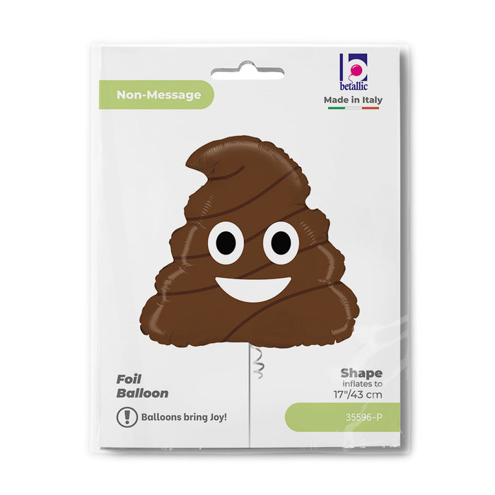 ABC18 Folienballon "Emoji Poo" | Ø 51 cm