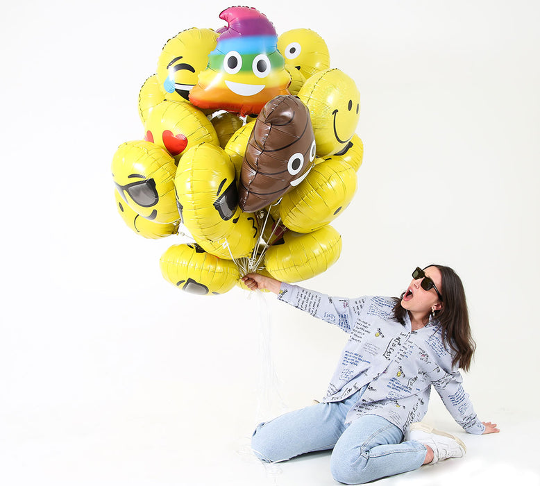 ABC18 Folienballon "Emoji Poo" | Ø 51 cm