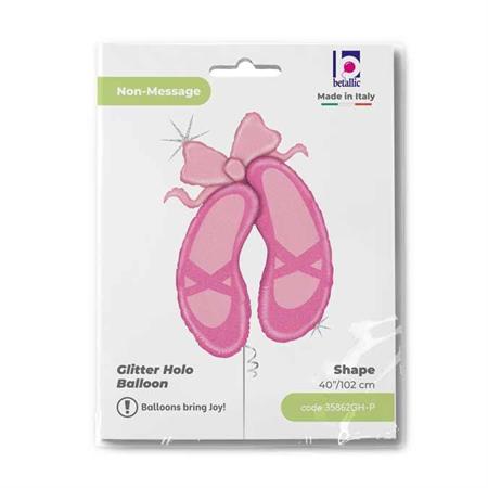 Shape Folienballon "Ballerina Schuhe" Holo | 102 cm