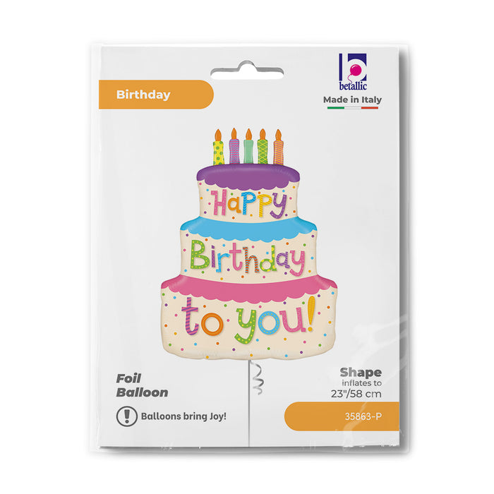 Shape Folienballon "Birthday Cake" | 69 cm