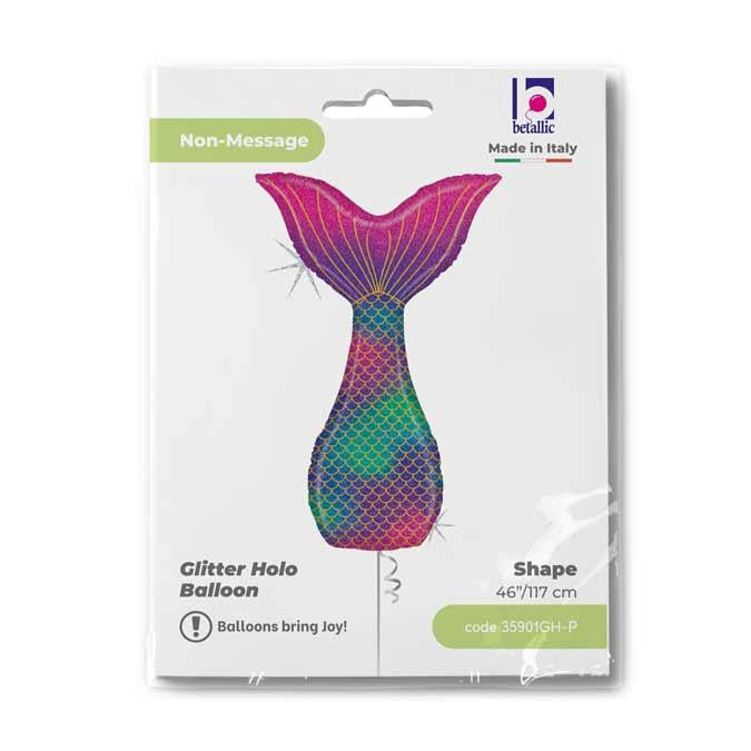 Shape Folienballon "Glitter Mermaid Tail" Holo | 117 cm