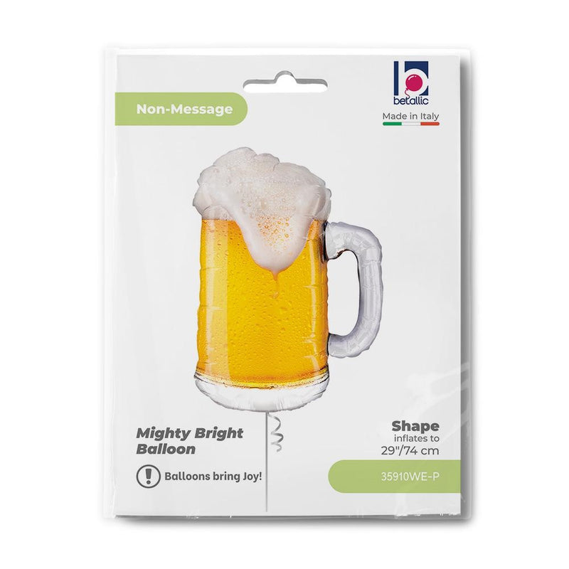 29"/74cm Folienballon Bierkrug "Mighty Beer"