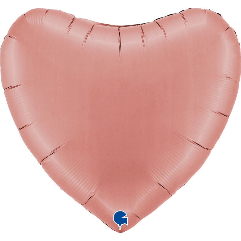 ABC36 Uni Herz 91 cm Rosegold Satin