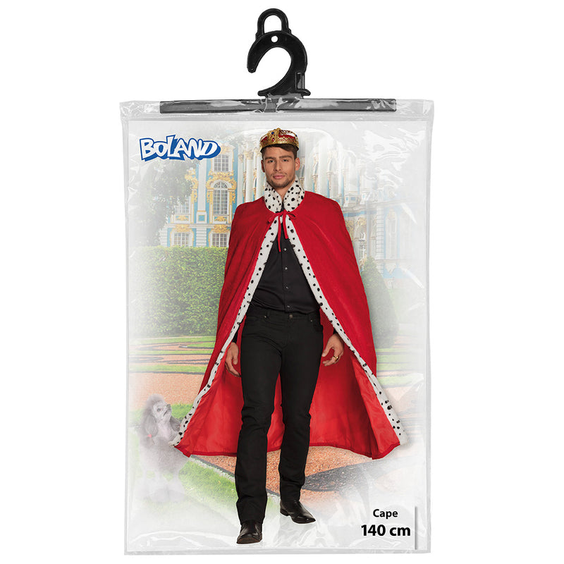 Königsmantel für Erwachsene 140 cm | Rot