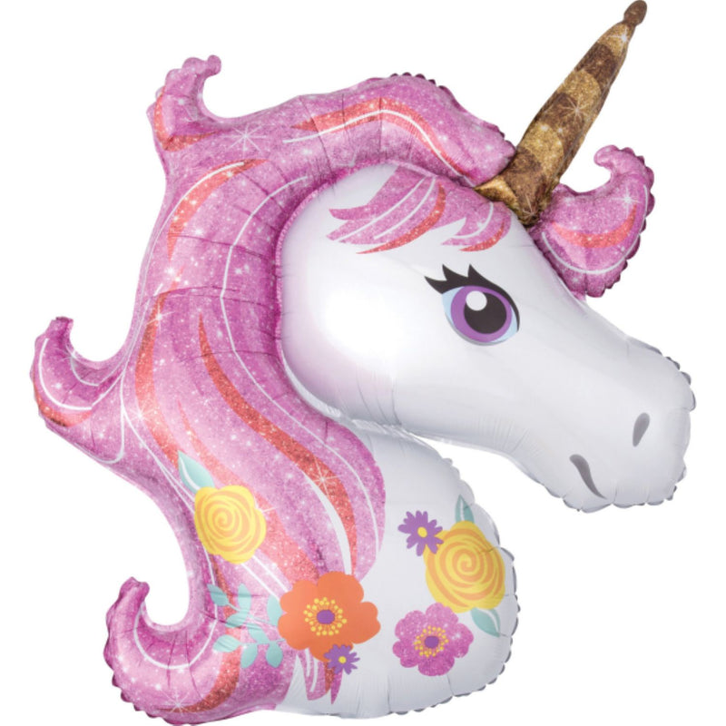 SuperShape Folienballon "Magical Unicorn" | 83x73 cm