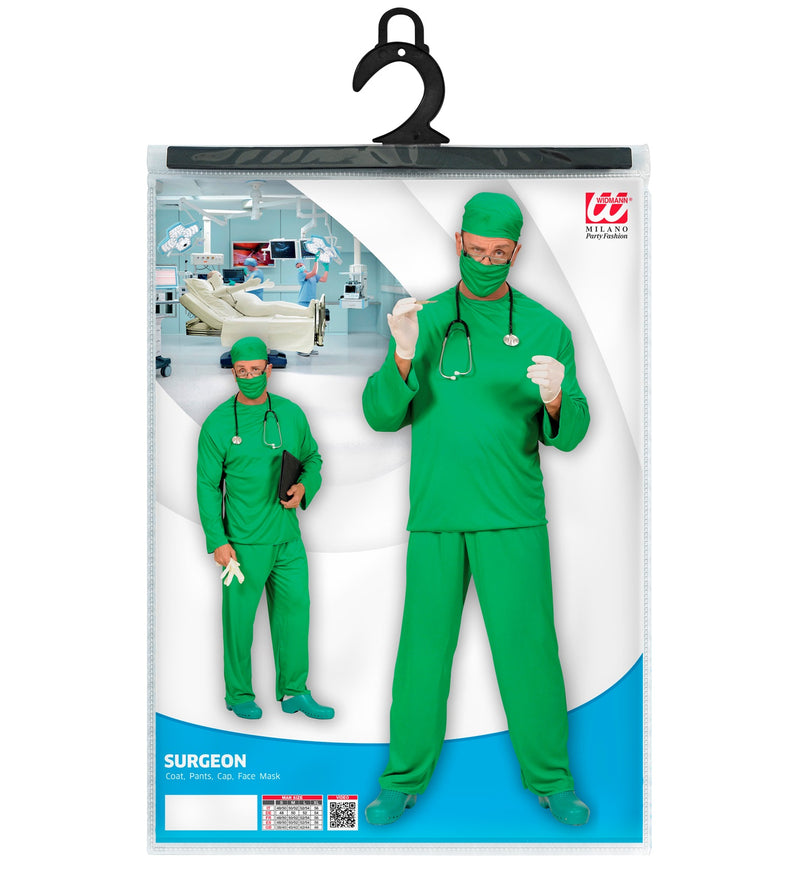 Arzt Kostüm "Chirurg" für Herren | Grün